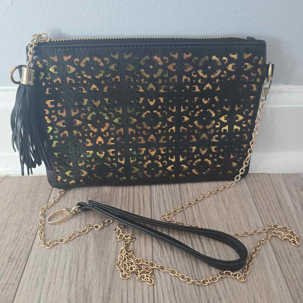 Gold & Black evening bag